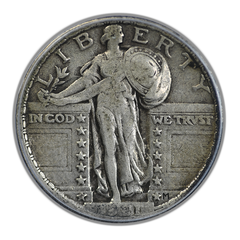 1921 Standing Liberty Quarter 25C ICG VF20