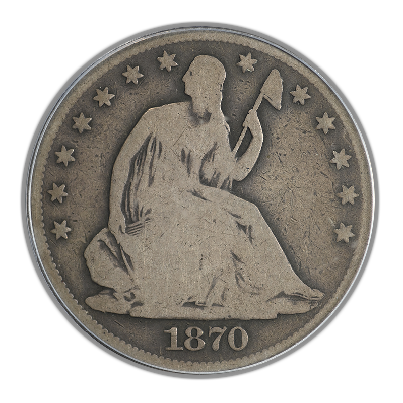 1870-CC Liberty Seated Half Dollar 50C PCGS G04 CAC