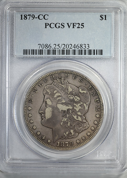 1879-CC Morgan Dollar $1 PCGS VF25