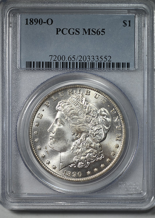 1890-O Morgan Dollar $1 PCGS MS65