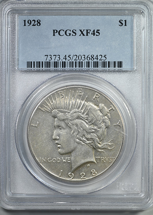 1928 Peace Dollar $1 PCGS XF45