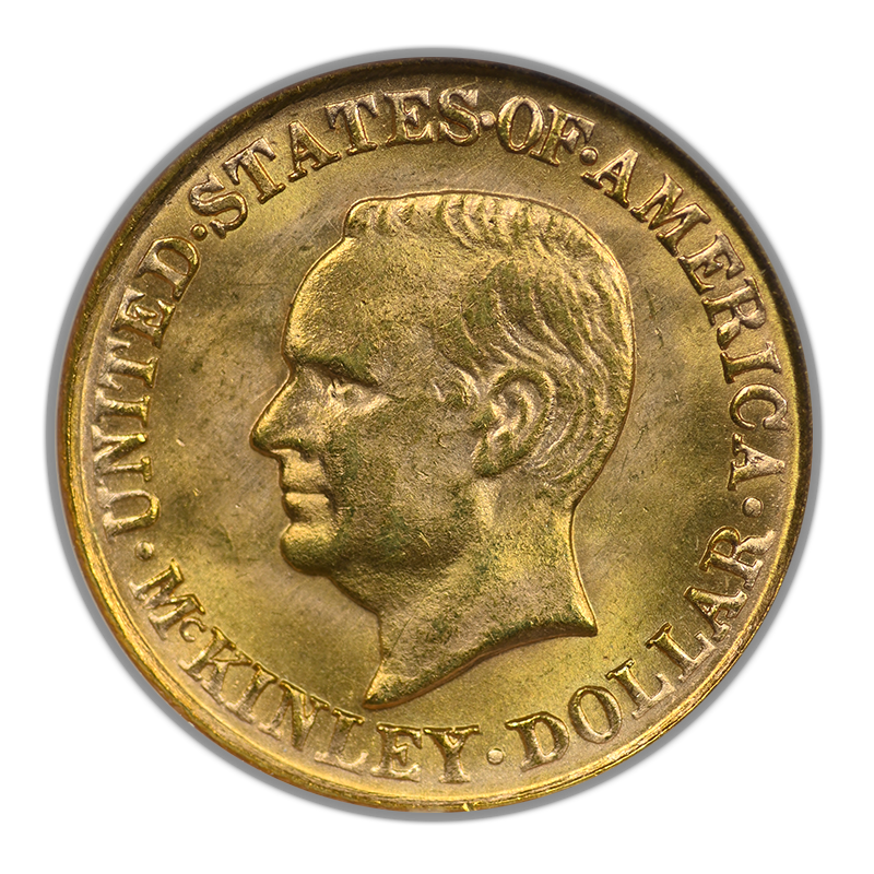 1917 McKinley Classic Commemorative Gold Dollar G$1 NGC Fatty MS63