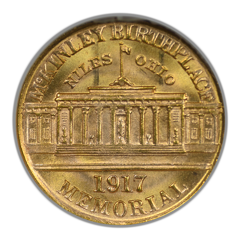 1917 McKinley Classic Commemorative Gold Dollar G$1 NGC Fatty MS63