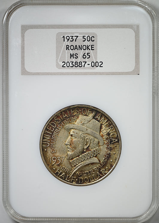 1937 Roanoke Classic Commemorative Half Dollar 50C NGC Fatty MS65