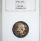 1935 Washington Quarter 25C NGC Fatty MS66 - TONED!