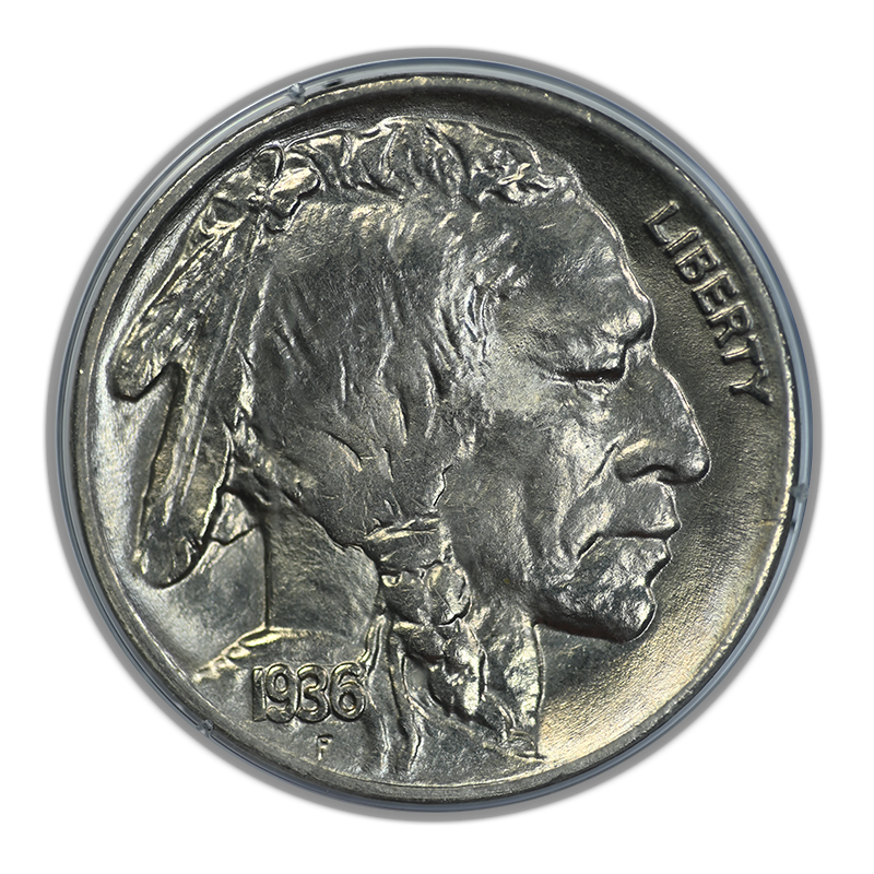 1936 Buffalo Nickel 5C PCGS Rattler MS64 CAC