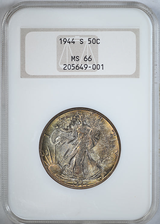 1944-S Walking Liberty Half Dollar 50C NGC Fatty MS66