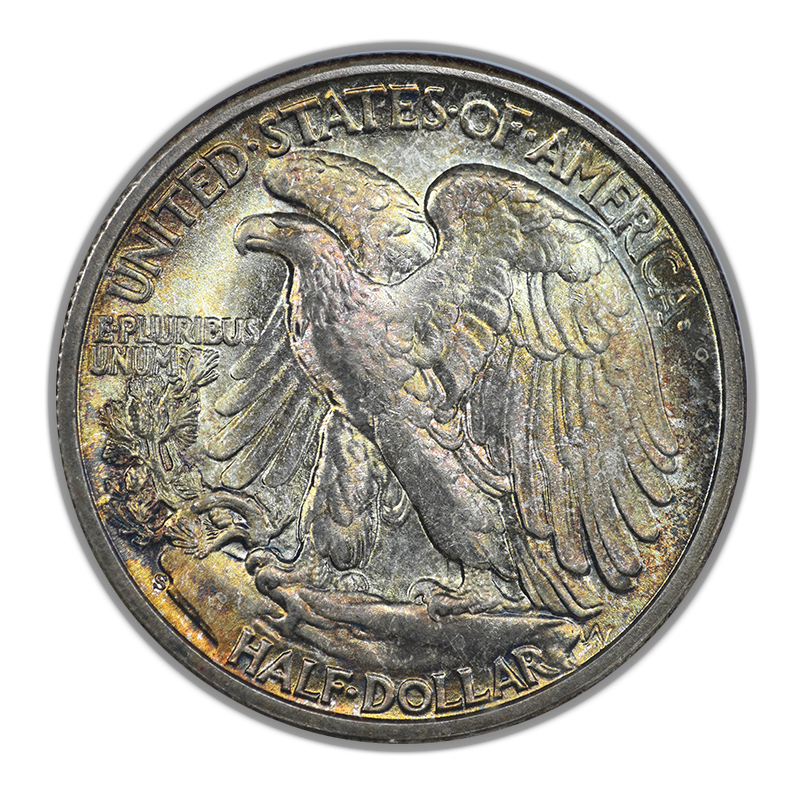 1944-S Walking Liberty Half Dollar 50C NGC Fatty MS66
