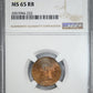 1905 Indian Head Cent 1C NGC MS65RB - TONED!