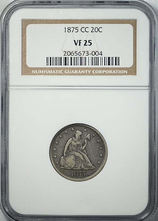 1875-CC Twenty Cent Piece 20C NGC VF25