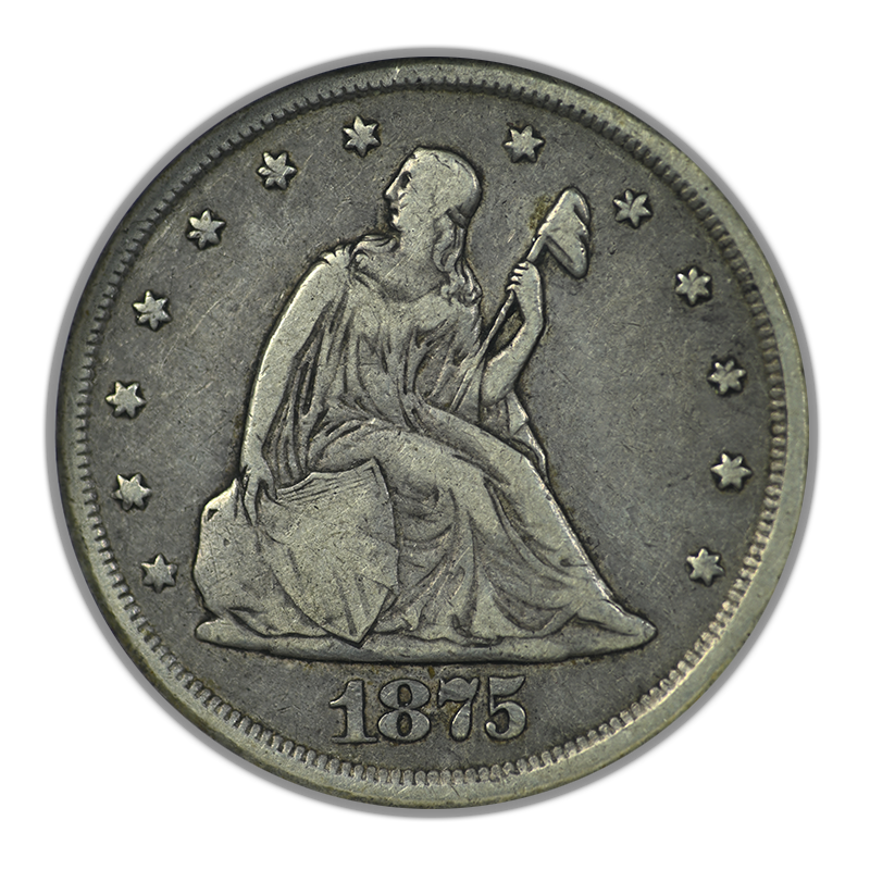 1875-CC Twenty Cent Piece 20C NGC VF25