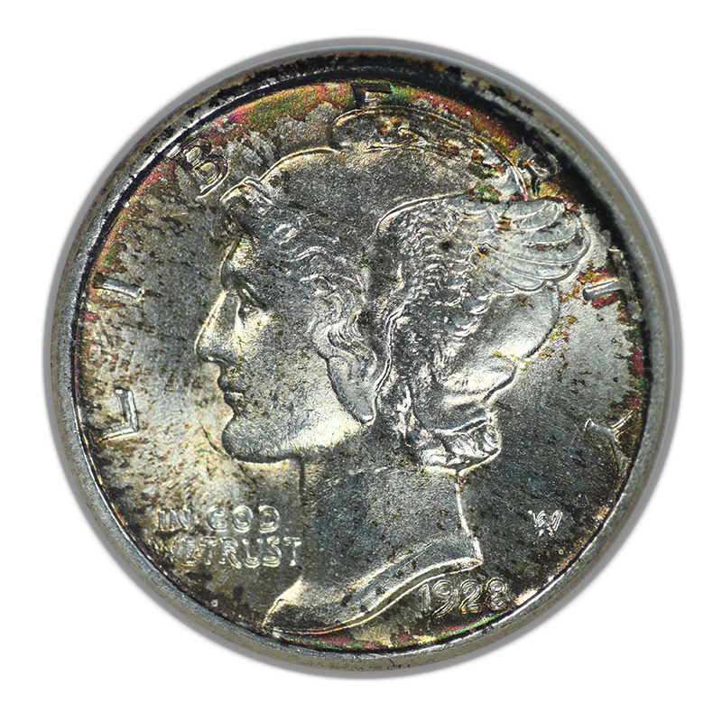 1928 Mercury Dime 10C NGC Fatty MS63FB - Full Bands