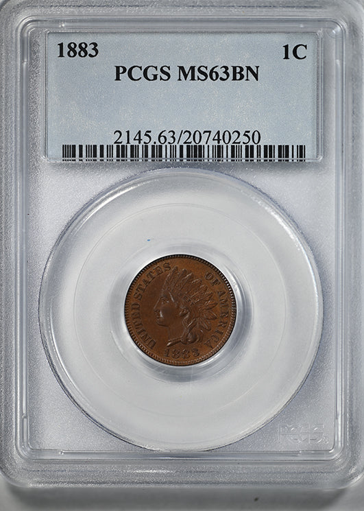 1883 Indian Head Cent 1C PCGS MS63BN