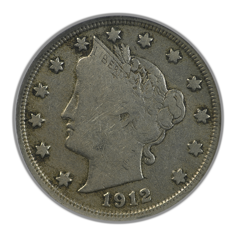 1912-S Liberty V-Nickel 5C NGC F12