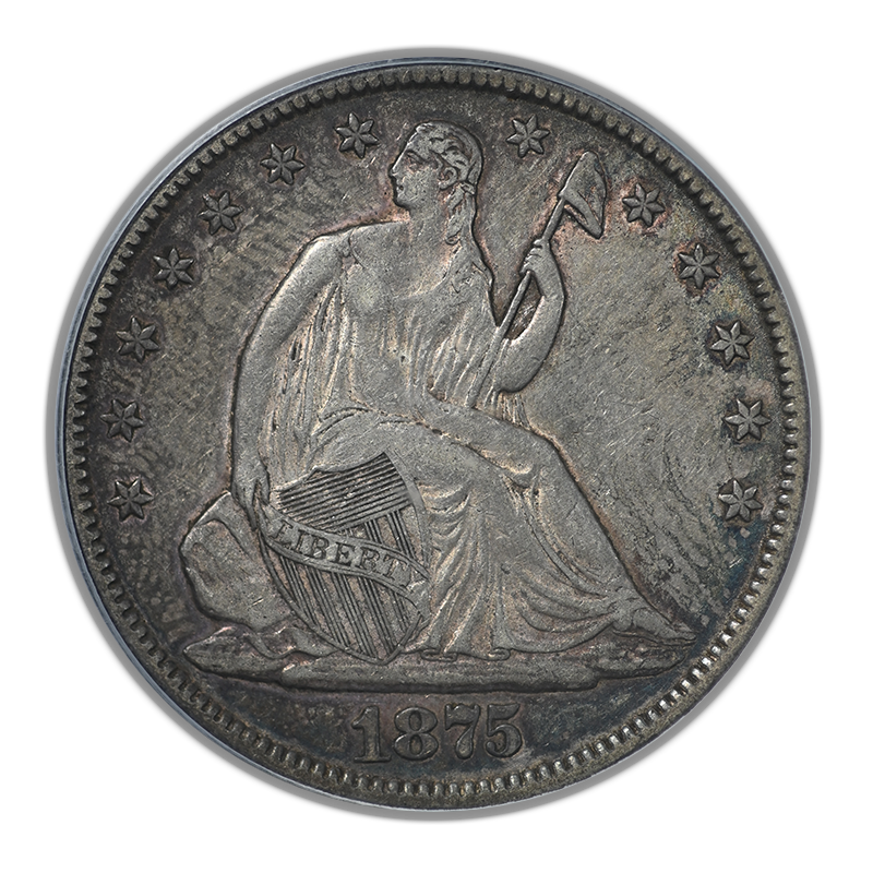 1875-CC Liberty Seated Half Dollar 50C PCGS XF45
