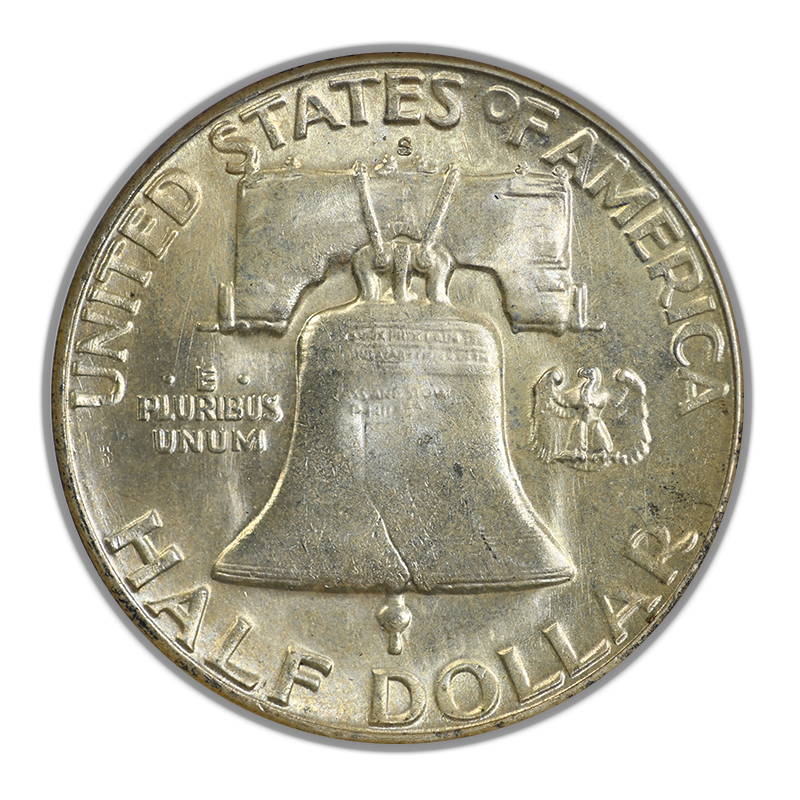 1954-S Franklin Half Dollar 50C NGC Fatty MS65 CAC