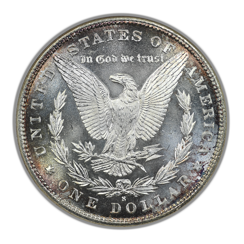 1880-S Morgan Dollar $1 NGC Fatty MS64PL - Prooflike Reverse
