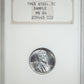 1943 Steel Lincoln Wheat Cent 1C NGC Fatty MS64 Sample Slab