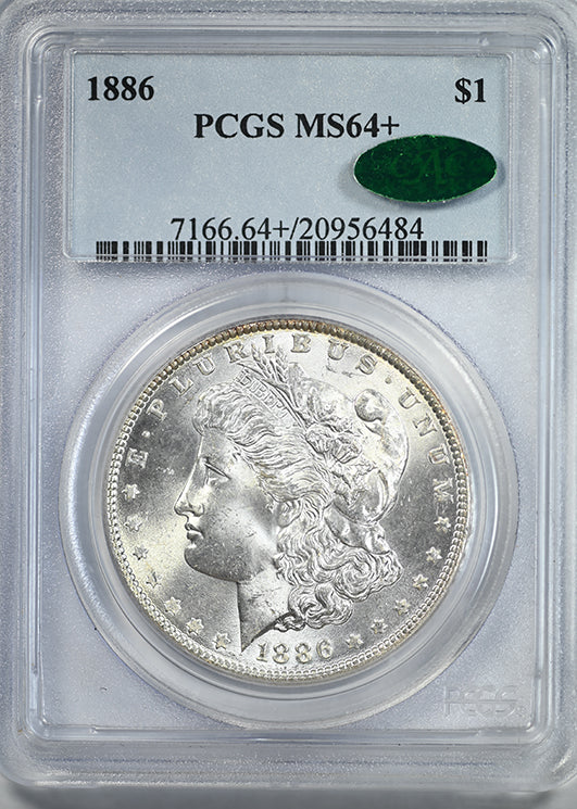 1886 Morgan Dollar $1 PCGS MS64+ CAC