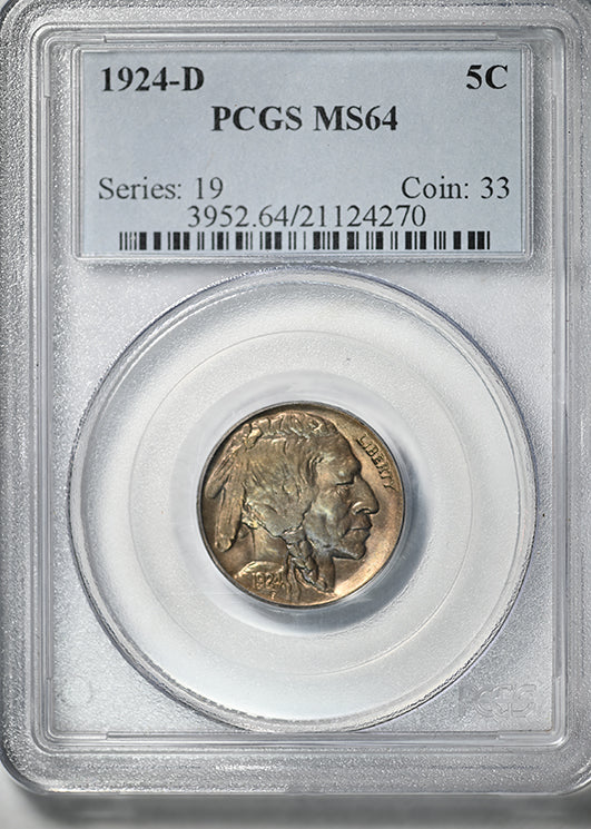 1924-D Buffalo Nickel 5C PCGS MS64
