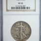 1921-S Walking Liberty Half Dollar 50C NGC VF25