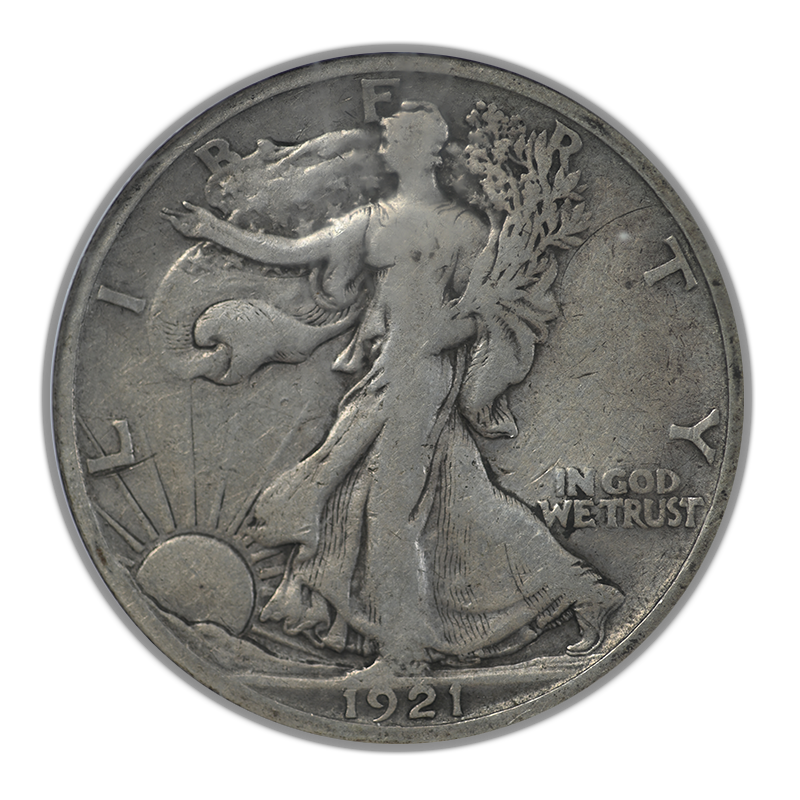1921-S Walking Liberty Half Dollar 50C NGC VF25