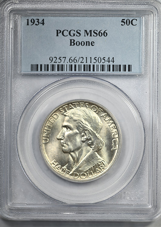 1934 Boone Classic Commemorative Half Dollar 50C PCGS MS66