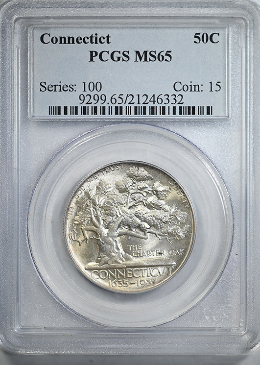 1935 Connecticut Classic Commemorative Half Dollar 50C PCGS MS65