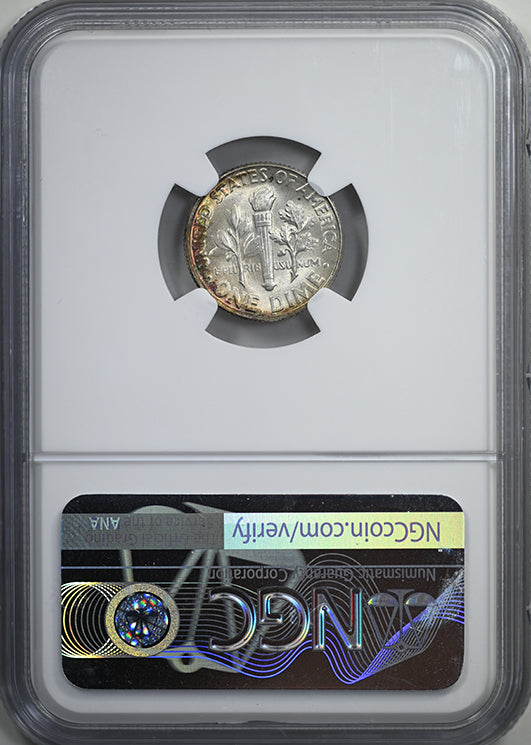 1946 Roosevelt Dime 10C NGC MS67 - TONED!