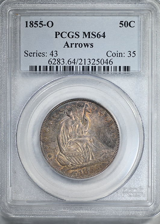 1855-O Liberty Seated Half Dollar 50C PCGS MS64 - Arrows
