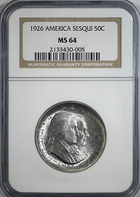 1926 American Sesquicentennial Classic Commemorative Half Dollar 50C NGC MS64