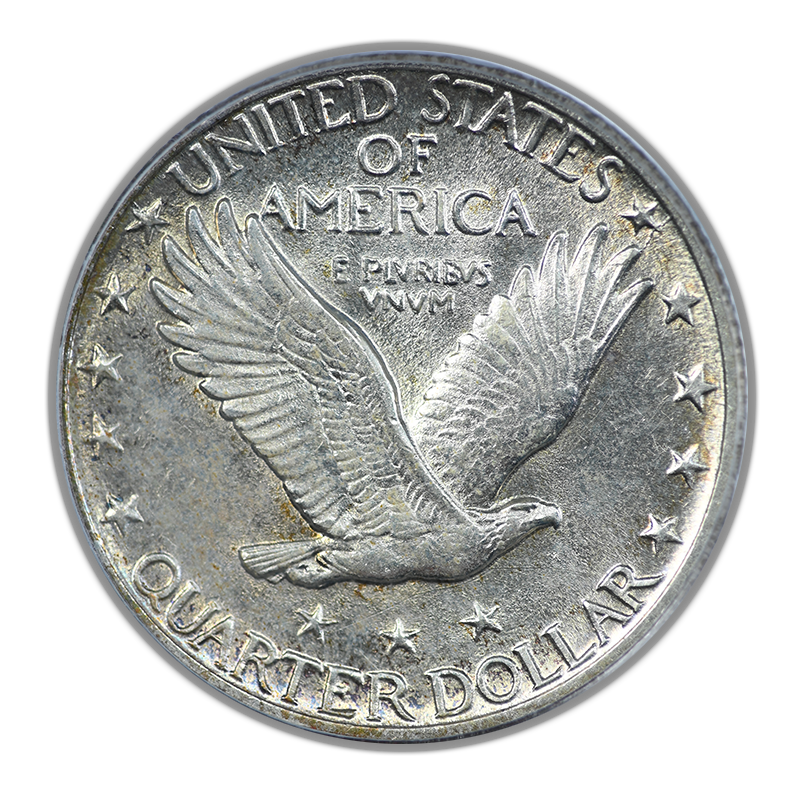 1918-D Standing Liberty Quarter 25C PCGS AU58 CAC