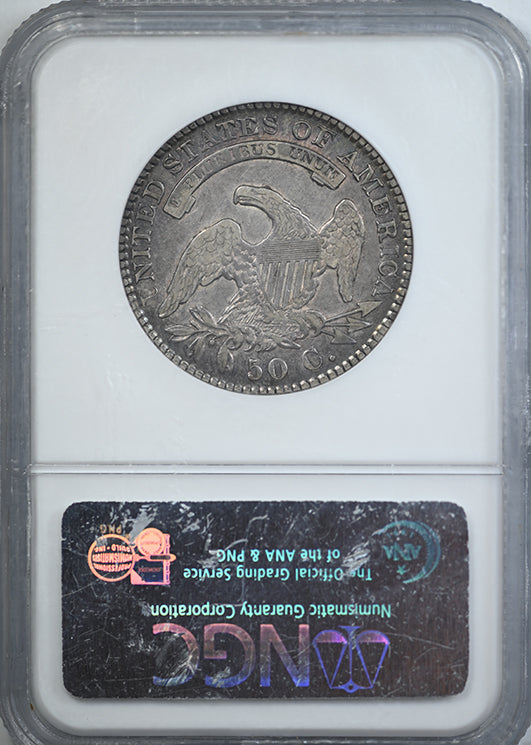 1829 Capped Bust Half Dollar 50C NGC VF30 - Small Letters O-108A Reverse Slab
