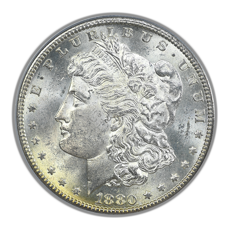 1880-S Morgan Dollar $1 PCGS MS63 - REVERSE TONED!