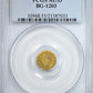 1870 Round California Fractional Gold Liberty Head Dollar G$1 PCGS AU53 BG-1203
