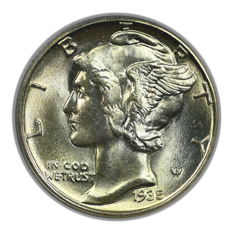 1935-S Mercury Dime 10C PCGS MS64