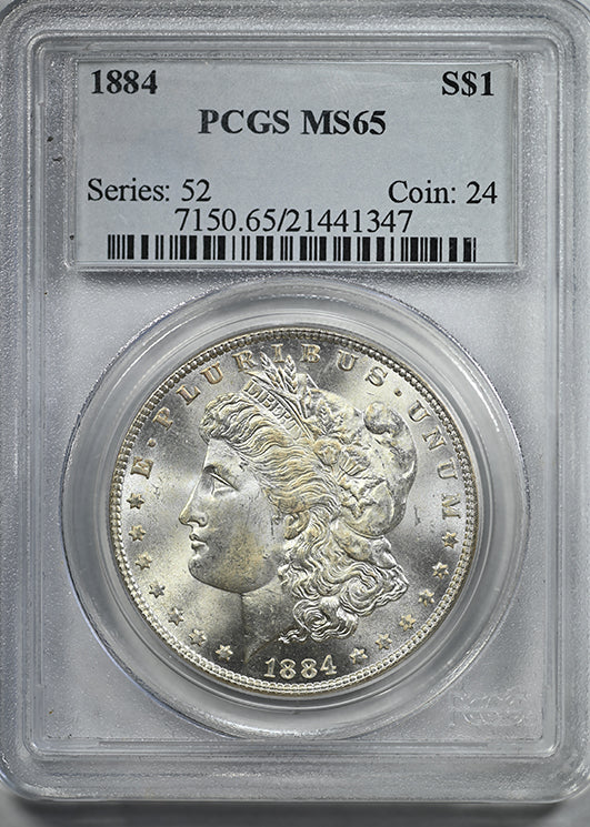1884 Morgan Dollar $1 PCGS MS65