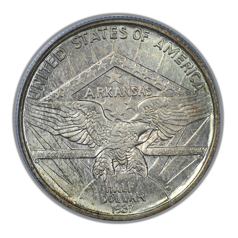 1937-S Arkansas Classic Commemorative Half Dollar 50C PCGS MS65