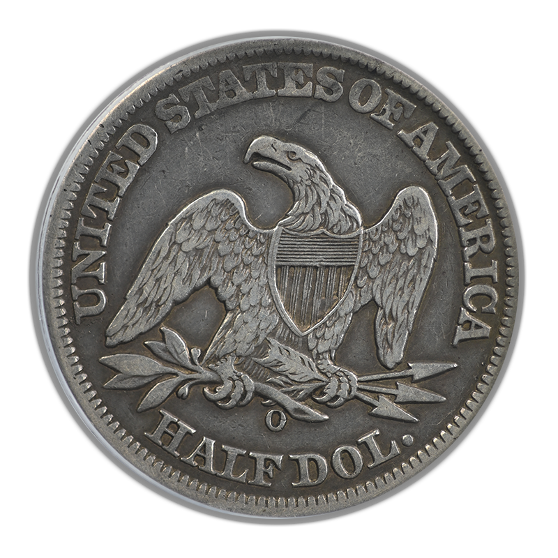 1858-O Liberty Seated Half Dollar 50C PCGS VF35