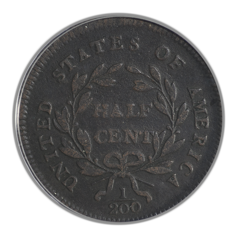 1795 Liberty Cap Half Cent 1/2C PCGS VG10 - Lettered Edge