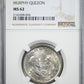 1936 M USA Philippines 50C Centavos NGC MS62 Murphy-Quezon Obverse Slab