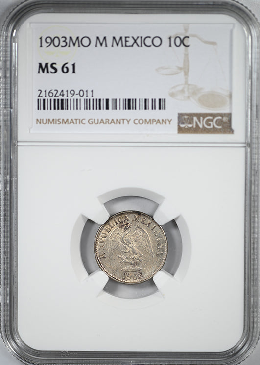 1903 MO M Mexico 10C Centavos NGC MS61