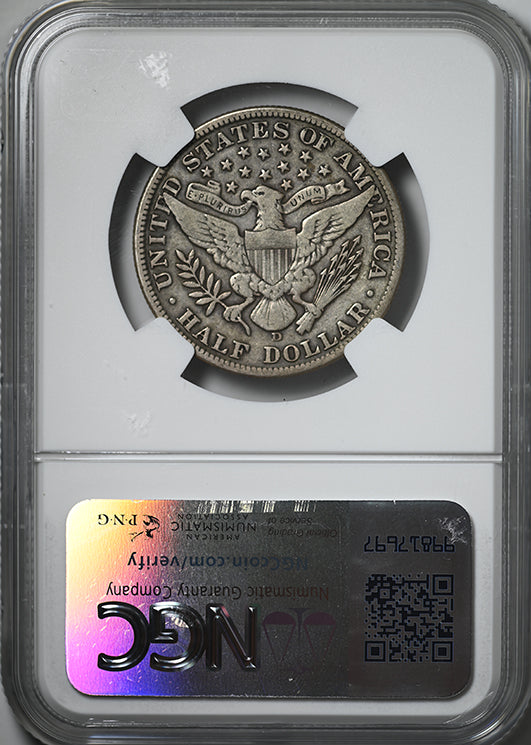 1912-D Barber Half Dollar 50C NGC F15
