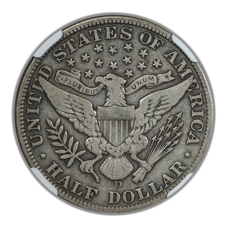 1912-D Barber Half Dollar 50C NGC F15