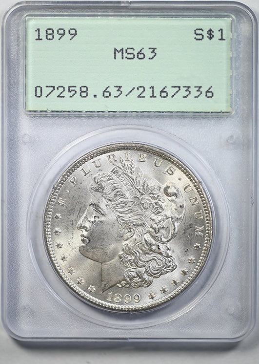 1899 Morgan Dollar $1 PCGS Rattler MS63