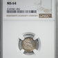 1861 Liberty Seated Half Dime H10C NGC MS64