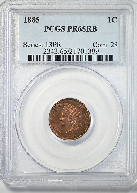 1885 Proof Indian Head Cent 1C PCGS PR65RB