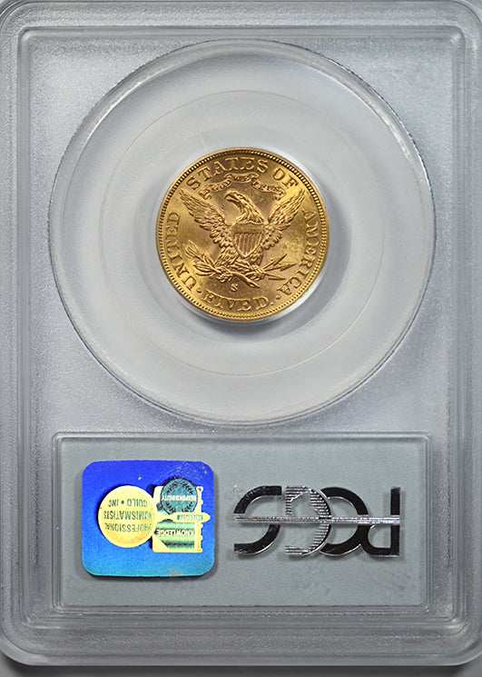 1903-S Liberty Head Gold Half Eagle $5 PCGS MS63 Reverse Slab