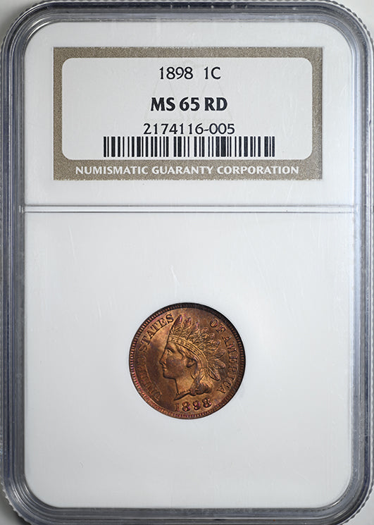 1898 Bronze Indian Head Cent 1C NGC MS65RD