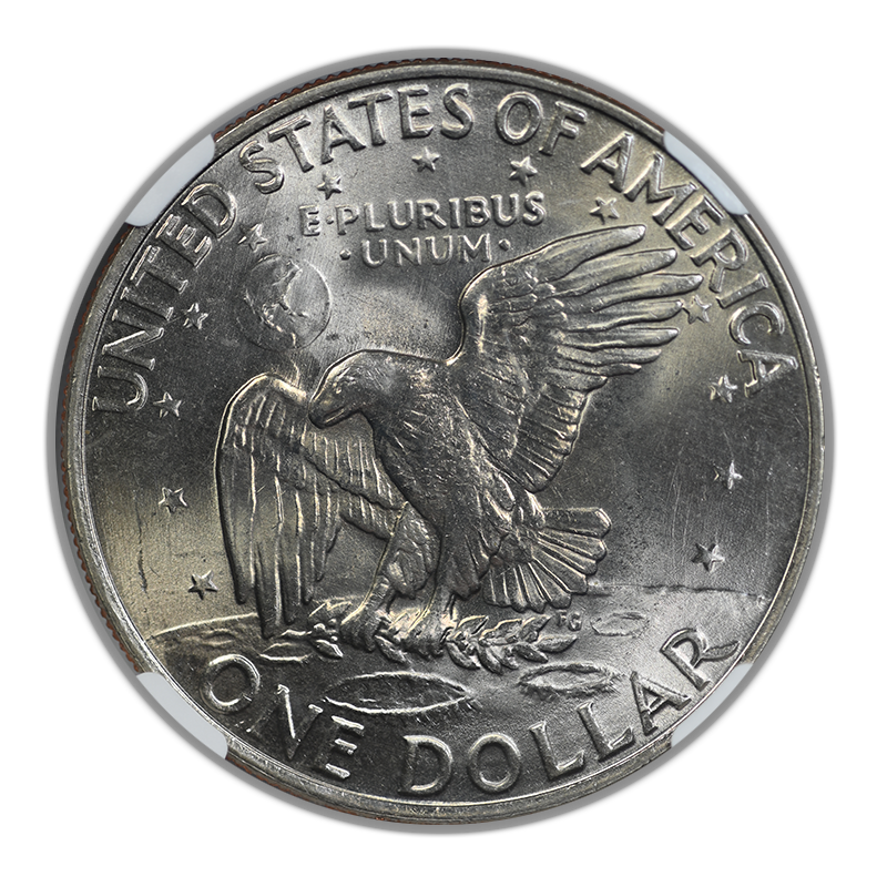 1972-D Clad Eisenhower Ike Dollar $1 NGC MS66